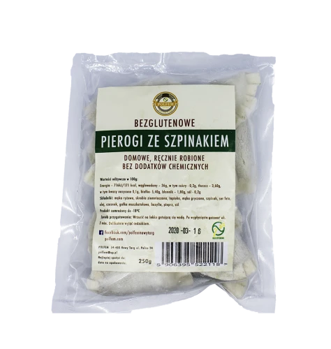 Bezglutenowe pierogi ze szpinakiem